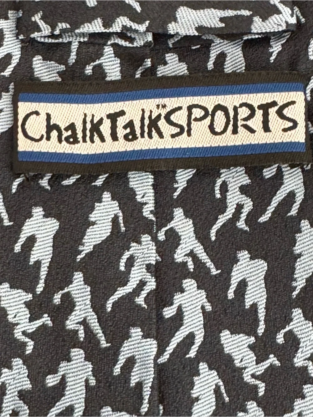 ChalkTalkSPORTS Football Player Silk Necktie Blue Gray Novelty Tie